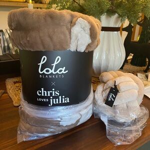 Lola Chris loves Julia two tone Lg Blanket